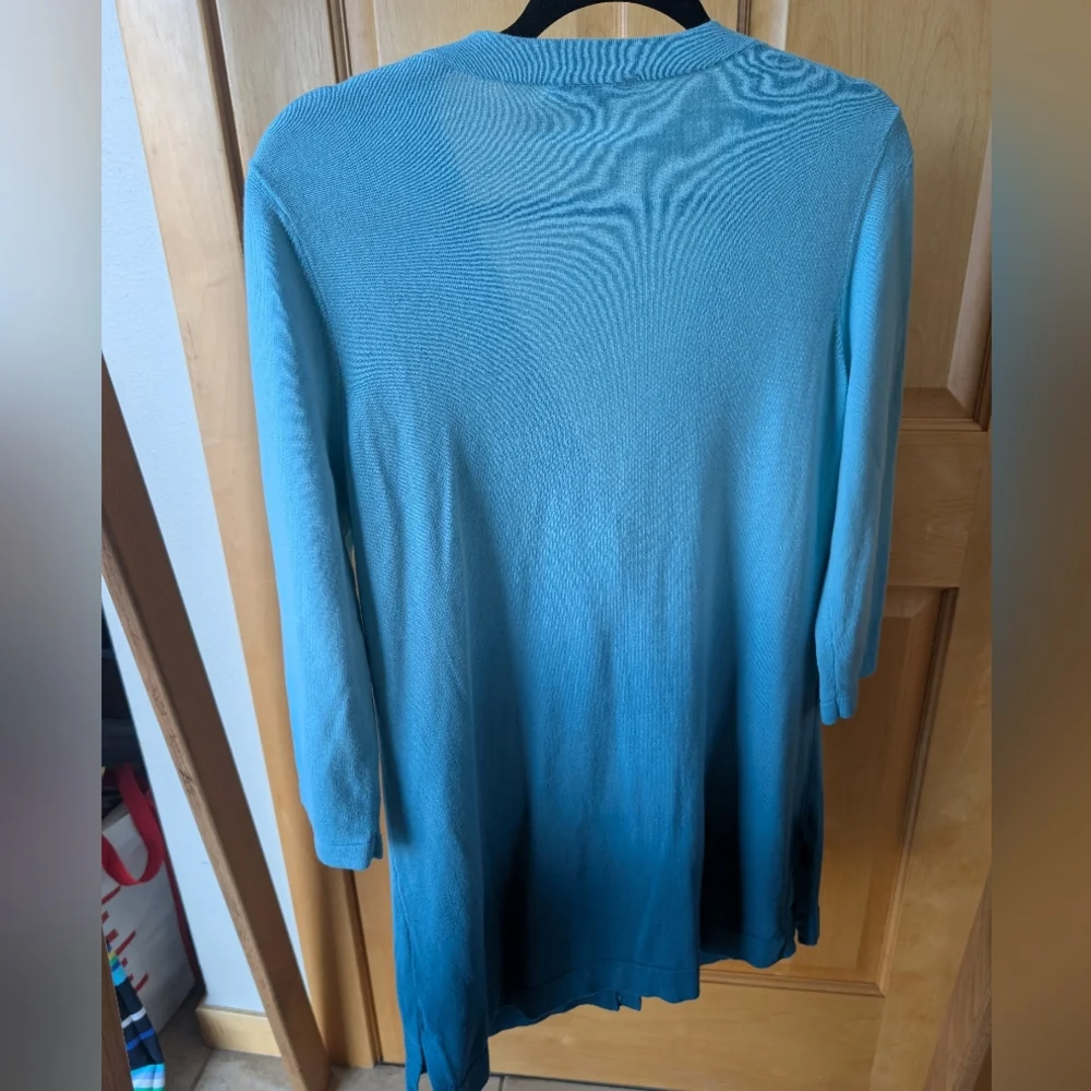 Isaac Mizrahi Blue Ombre Cardigan - Picture 6 of 7
